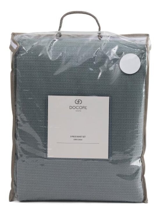 Docofil Other - DOCOFIL Made In Portugal 3pc Chambray Rope Texture Duvet Set